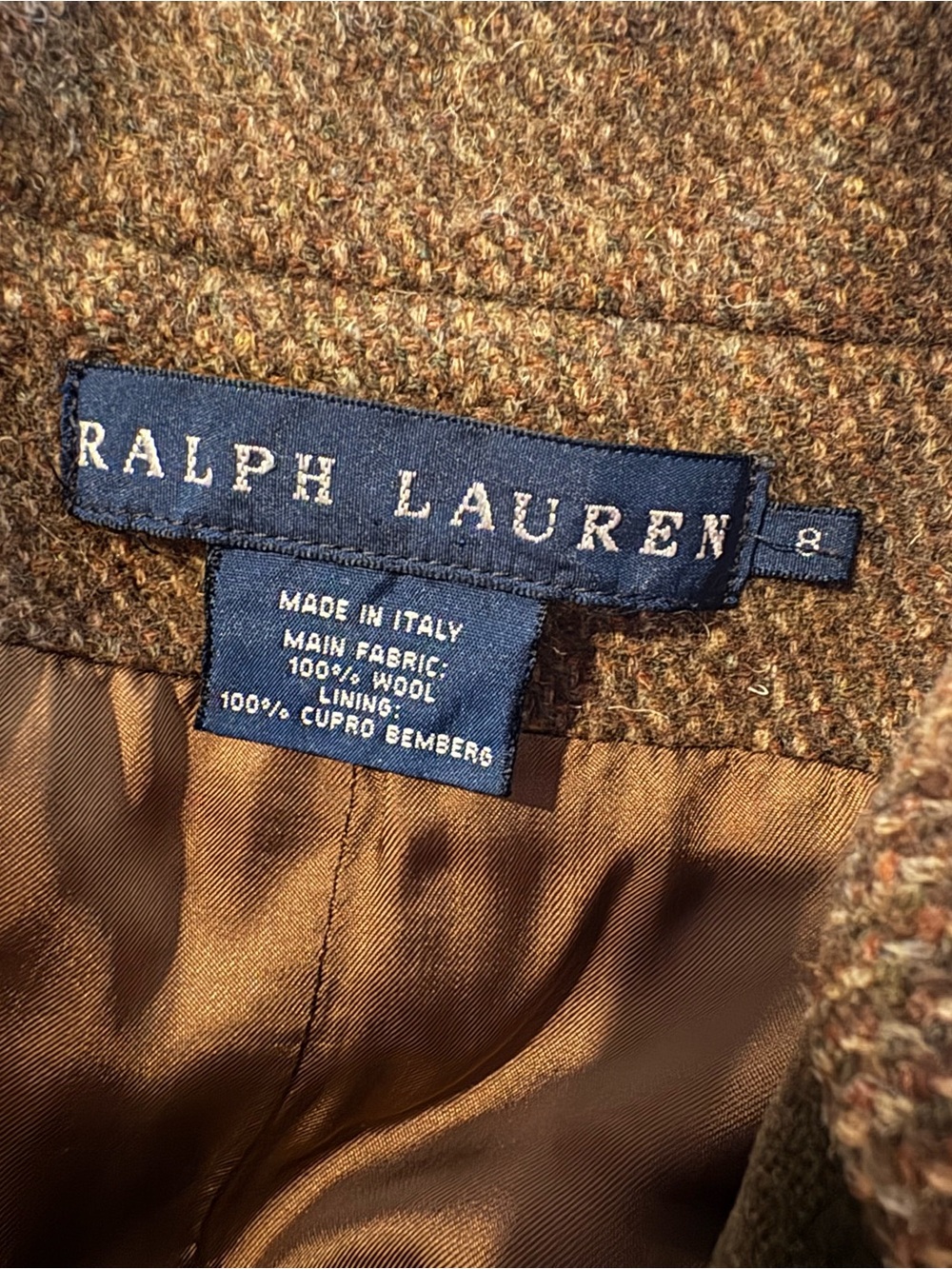 Ralph Lauren Equestrian Jacket Wool Tweed Blazer Embroidered Velvet Blue Label 8 - Picture 8 of 14